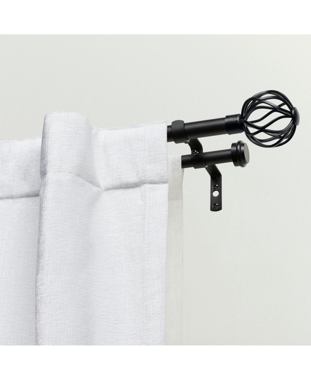 Exclusive Home Ogee Double Curtain Rod Finial Set