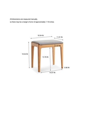 Solid Wood Vanity Table with Mirror and Storage Drawers