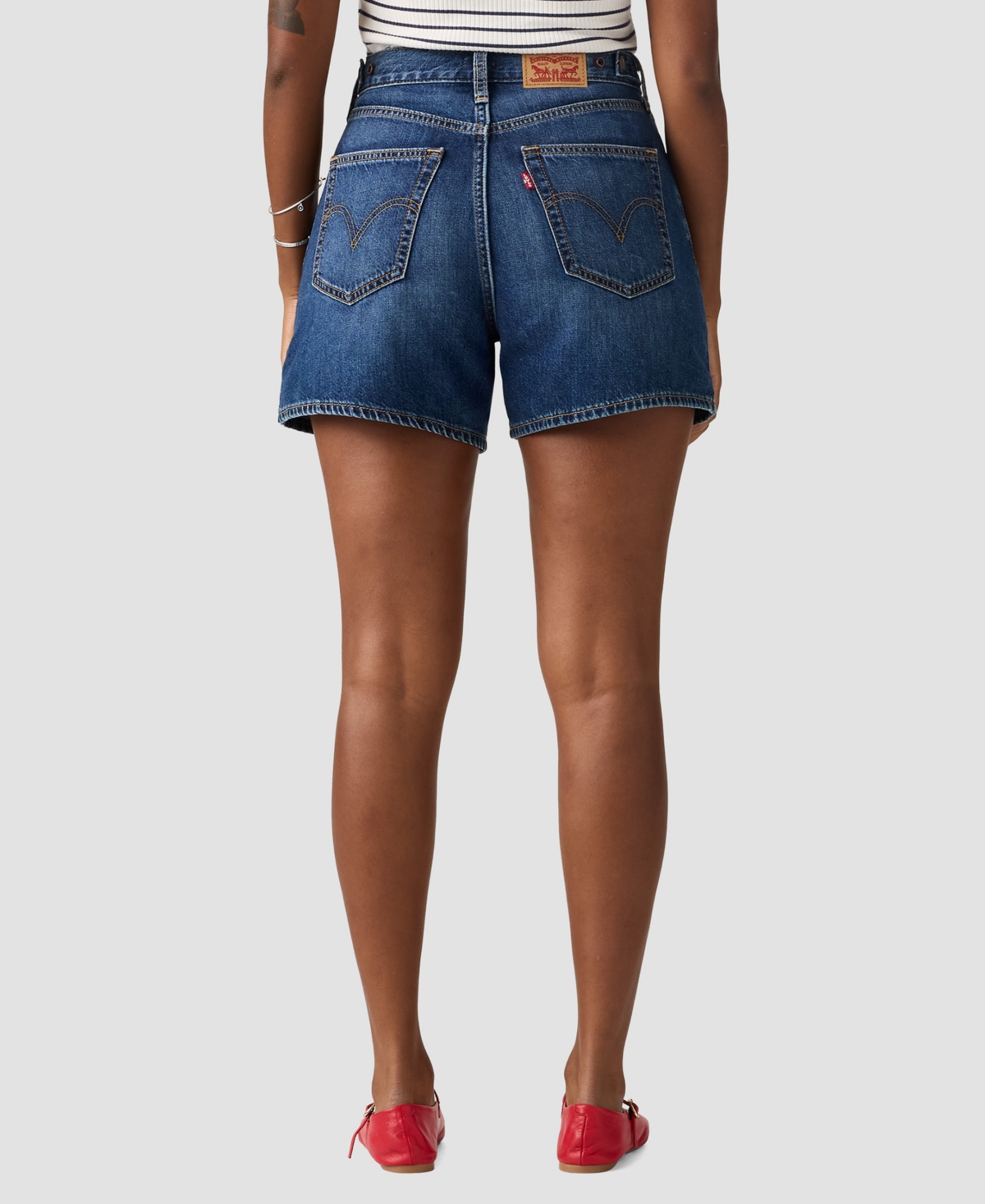Levi's Juniors' Cinch High-Rise Mid-Thigh Shorts