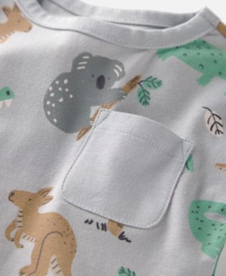 Little Planet by Carters Baby Boys' Organic Aussie Friends Rompers, 2-Pack