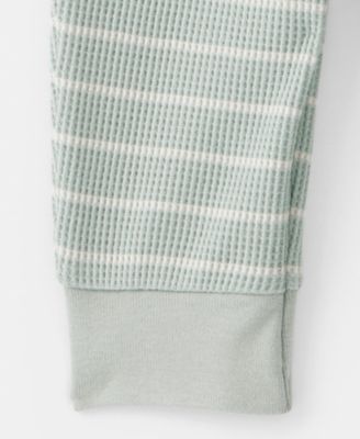 Baby Boys' Stripe Thermal Short-Sleeve Bodysuit and Pants, 2-Piece Set