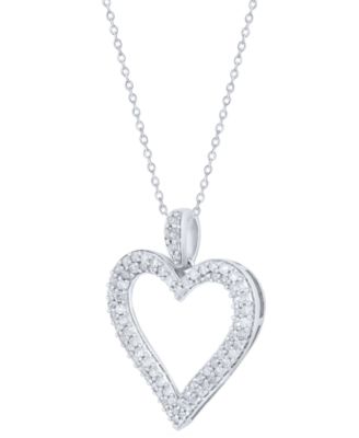 Diamond (1/2 ct. t.w.) Pendant Necklace in Sterling Silver