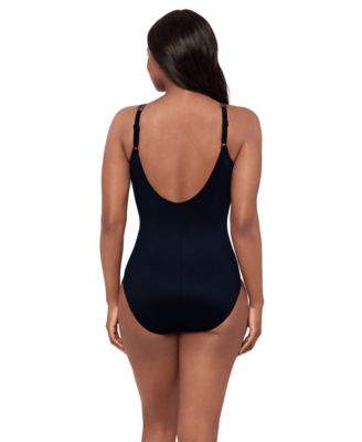 Women's Tummy Control V-Neck One-Piece Swimsuit