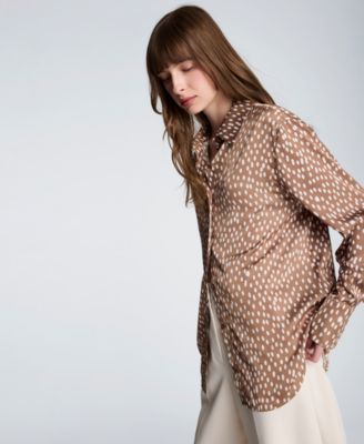 Women's Satin Long-Sleeve Shirt