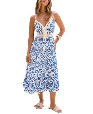 Women's In Mykonos Ornate Midi Beach Dress