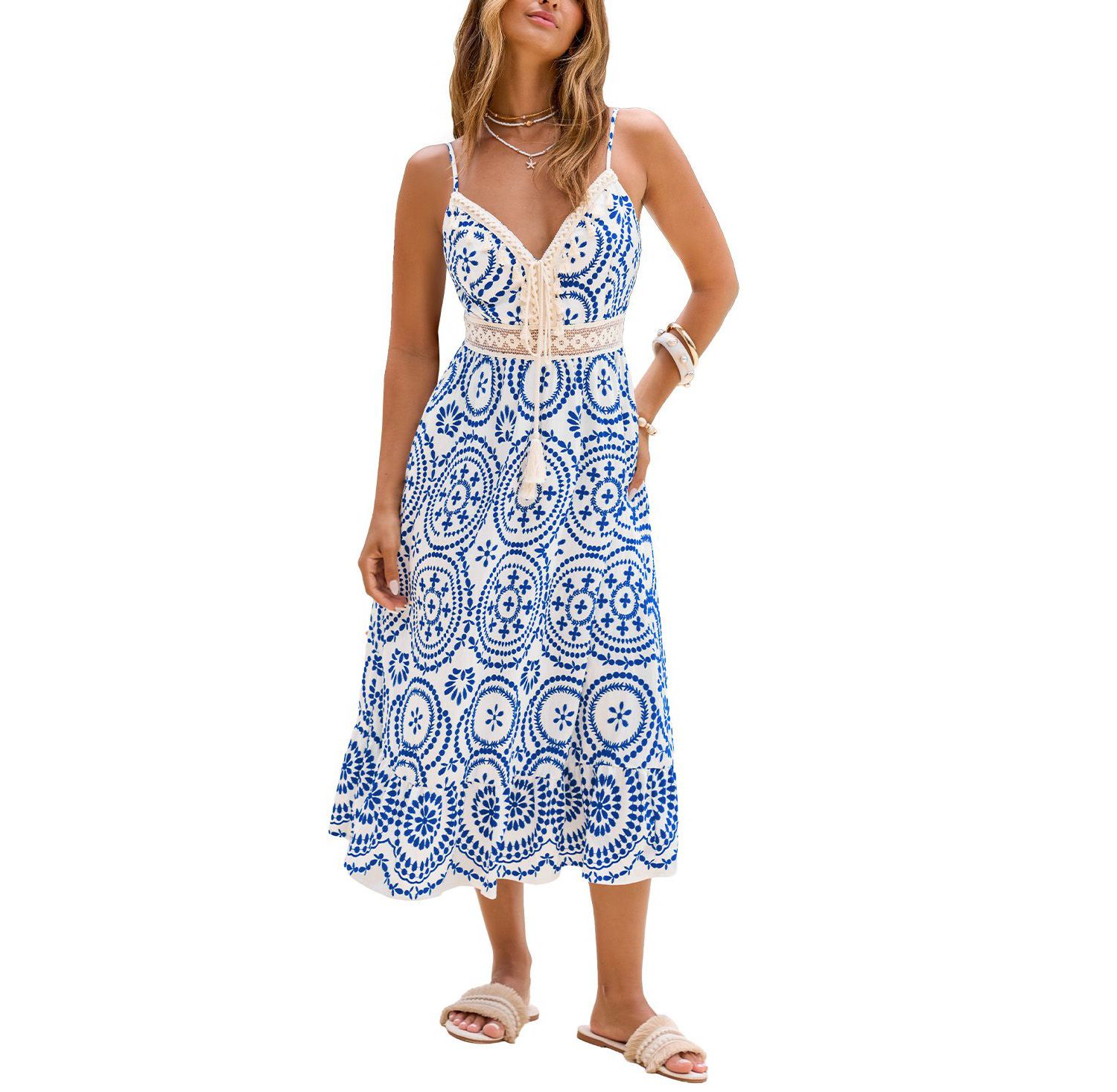 Women's In Mykonos Ornate Midi Beach Dress