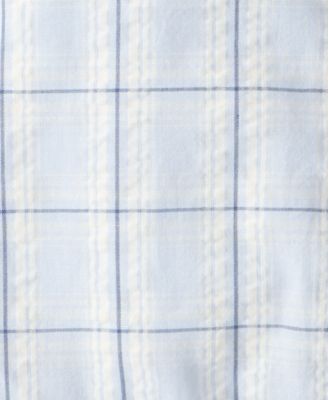 Baby Boys' Plaid Short-Sleeve Romper and Hat, 2-Piece Set