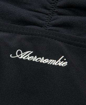 Girls' Cinched Cutout Round Neck One-Piece Swimsuit