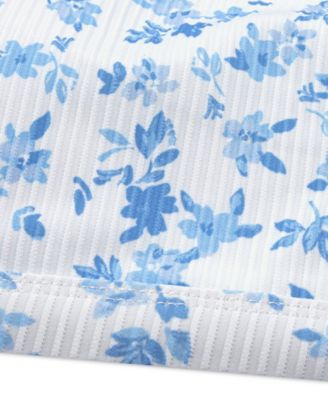 Girls' Scoop Neck Top & Swim Bottoms, 2-Piece Set