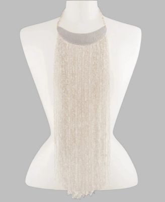 Kendi Amani Maasai Beaded Necklace-Long - White 125$