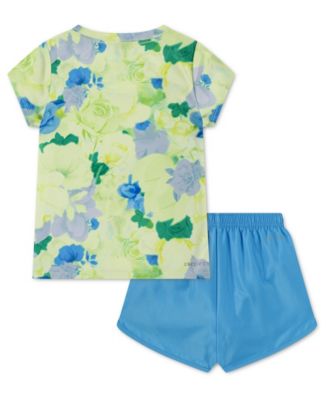 Girls' 4-6X Move With Nature Crewneck T-Shirt and Shorts, 2-Piece Set