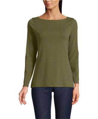Women's Long Sleeve Polished Essentials Boatneck Top