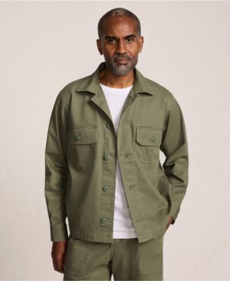 Men's Herringbone Utility Shirt Jacket