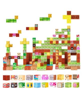 Magnetic Blocks, 100-Piece Magnet Block Building Set for Kids Ages 3