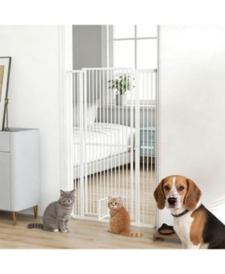 Tall & Extra Wide Heavy Duty Pet Gate for Large Dogs in White