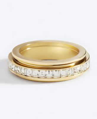 Crystal Statement Spinning Fidget Ring