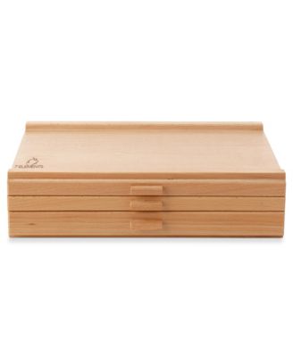 3 Drawer Wooden Artist Storage Supply Box for Pastels, Pencils, Pens, Markers, Brushes and Tools