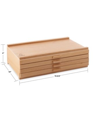 10 Drawer Wooden Artist Storage Supply Box for Pastels, Pencils, Pens, Markers, Brushes and Tools