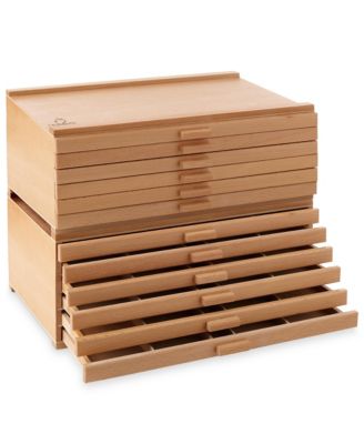  12 Drawer Wooden Artist Storage Supply Box for Pastels, Pencils, Pens, Markers, Brushes and Tools