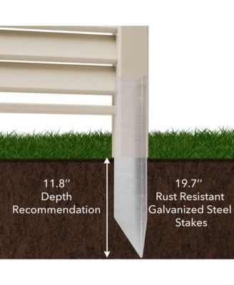48" x 48" Louvered Privacy Screen - Outdoor Vinyl Fence Panel Enclosure for AC / Trash Bins / Pool Equipment - Tan