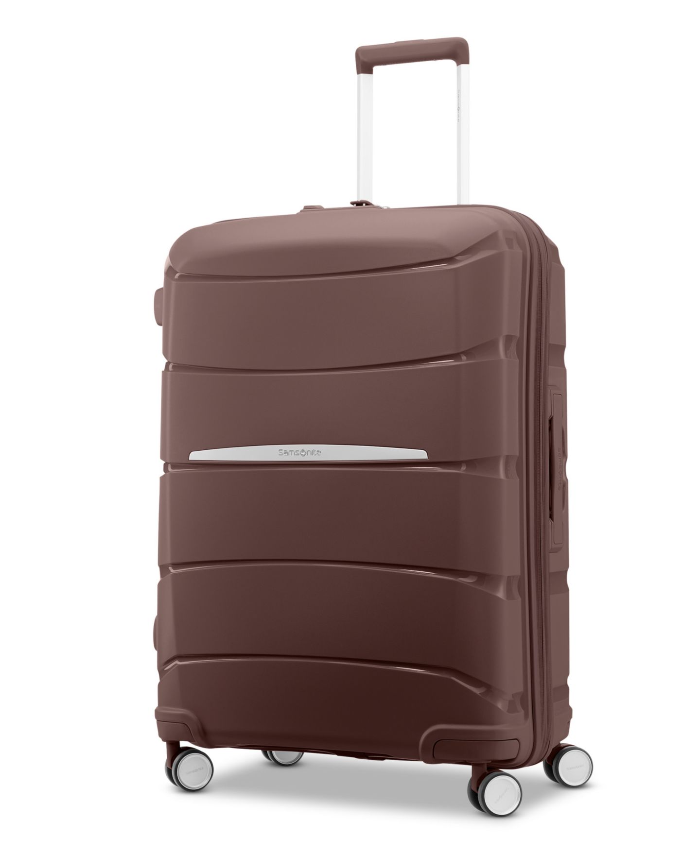 Чемодан Samsonite Outline Pro Medium Check-in Spinner, цвет: Шоколадный розовато-лиловый — фото 1