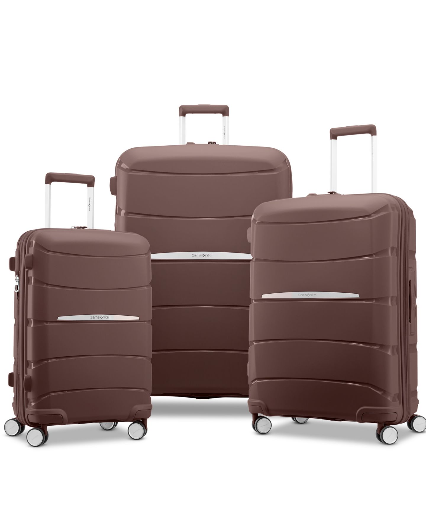 Чемодан Samsonite Outline Pro Medium Check-in Spinner, цвет: Шоколадный розовато-лиловый — фото 11