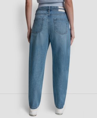 Petite Mid-Rise Barrel Jeans