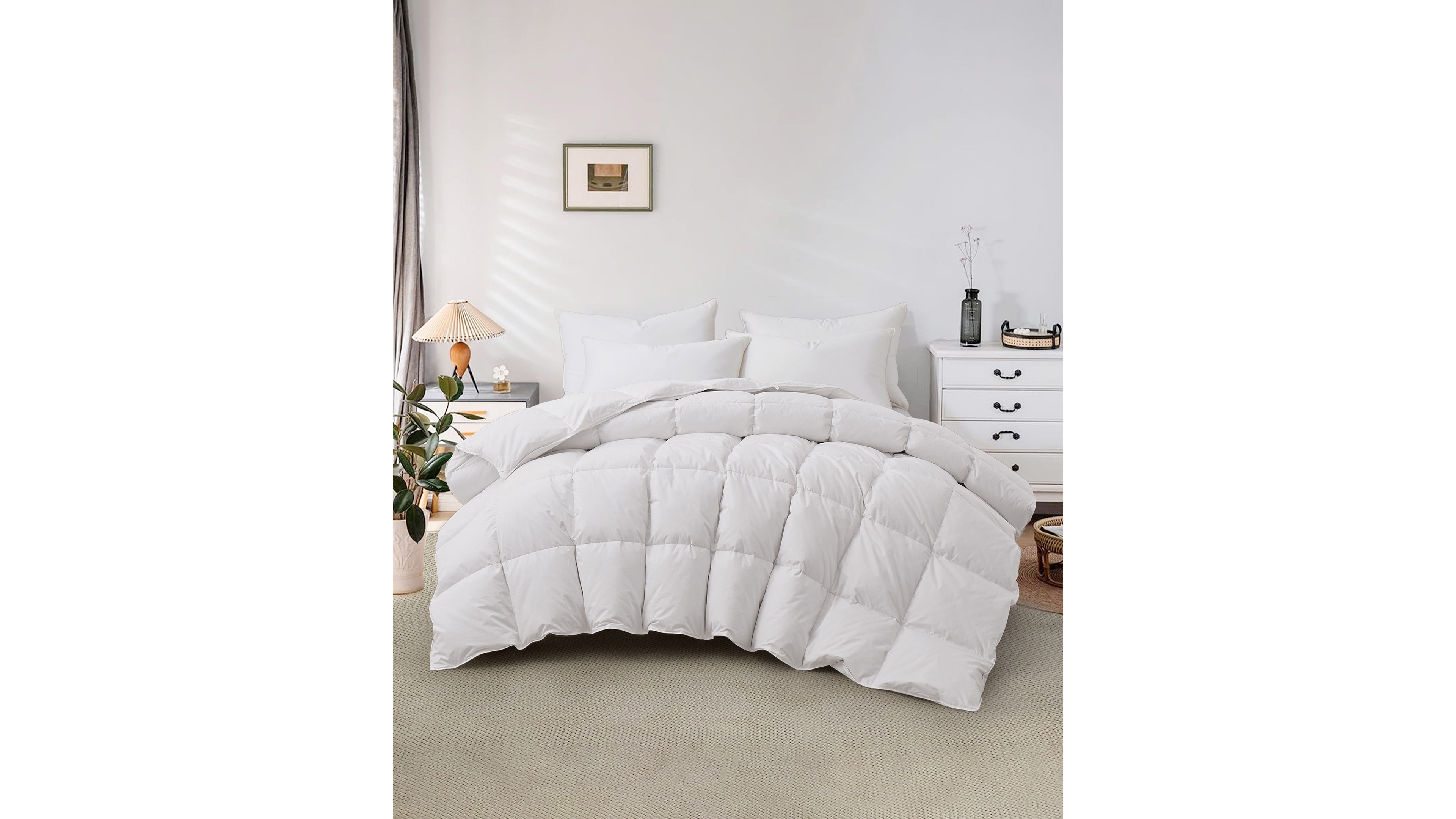 Unikome Year-Round Feather Fiber Comforter, California King