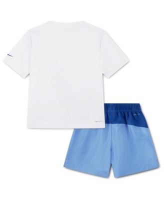 Boys' Toddler 2T-4T Dri-FIT Crewneck T-Shirt and Woven Shorts, 2-Piece Set
