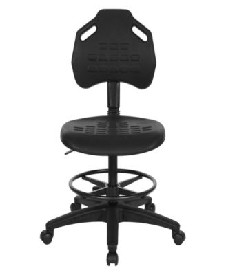 35.25" Metal Self Skinned Urethane Intermediate Drafting Chair