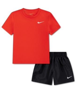 Boys' Toddler 2T-4T Dri-FIT Crewneck T-Shirt and Woven Shorts, 2-Piece Set