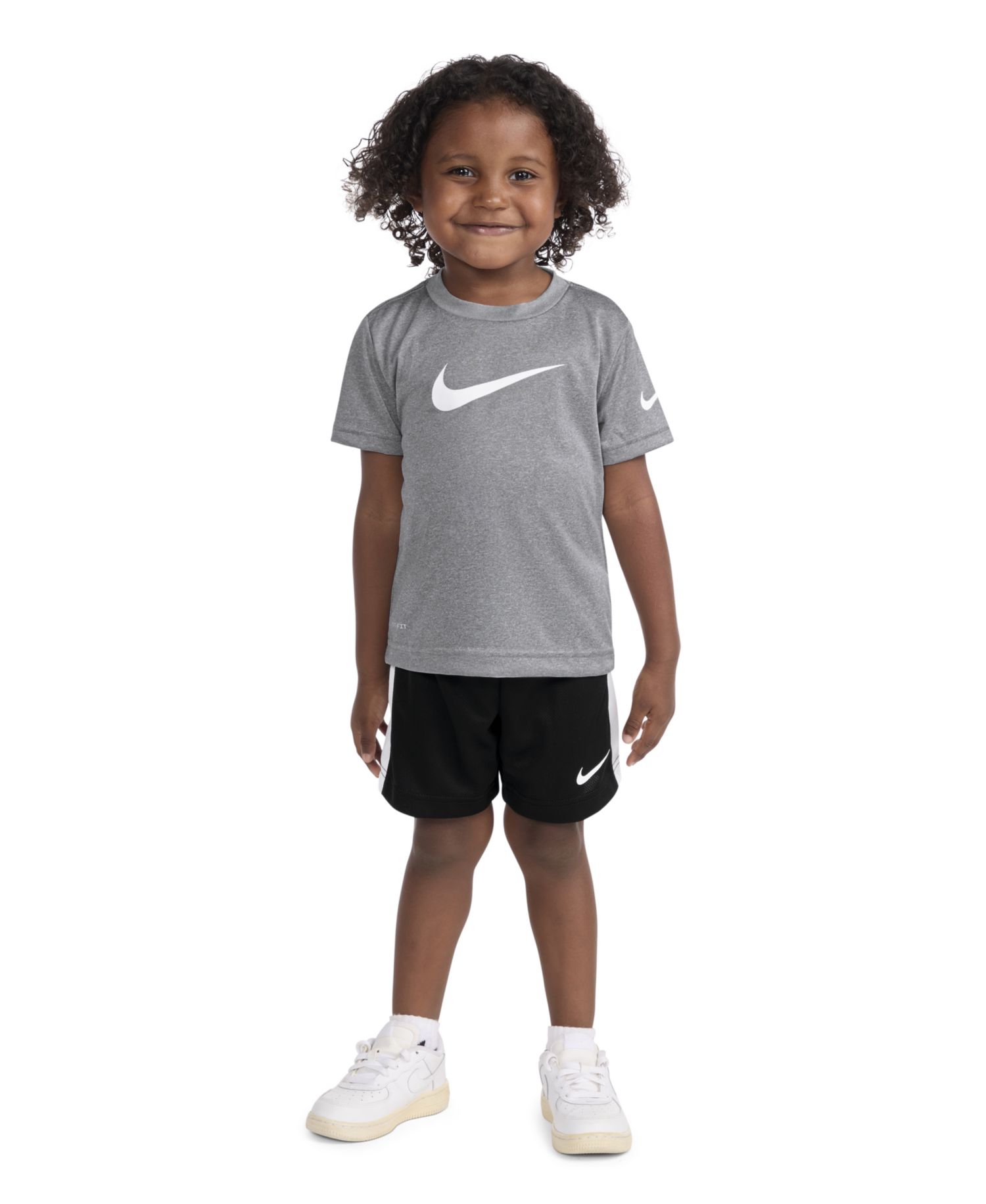 Boys' 2T-7 Dri-FIT Swoosh T-Shirt and Shorts, 2-Piece Set