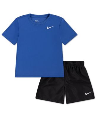 Boys' Toddler 2T-4T Dri-FIT Crewneck T-Shirt and Woven Shorts, 2-Piece Set