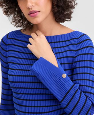 Women's Rib-Knit Split-Cuff Top
