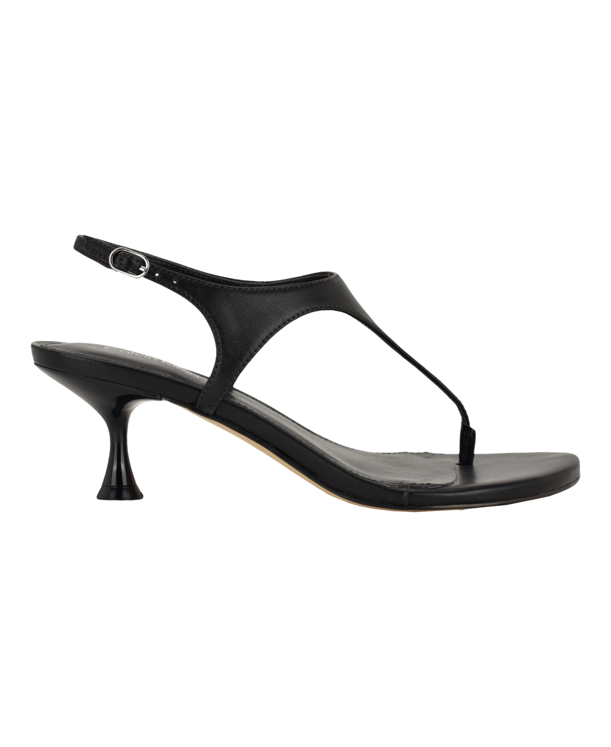 Calvin Klein Women's Portia T-Strap Flared Heel Dress Sandals