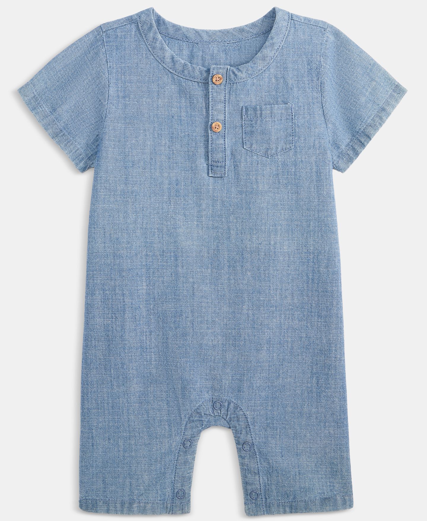 Комбинезон First Impressions Chambray Romper для мальчиков-малышей, цвет: Light Med — фото 1