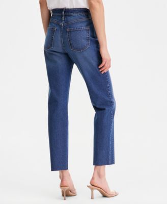 Women's Crystal-Embellished Straight-Leg Jeans