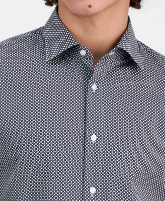 Hugo Boss Men's Valerio Long Sleeve Button-Front Geo Print Shirt