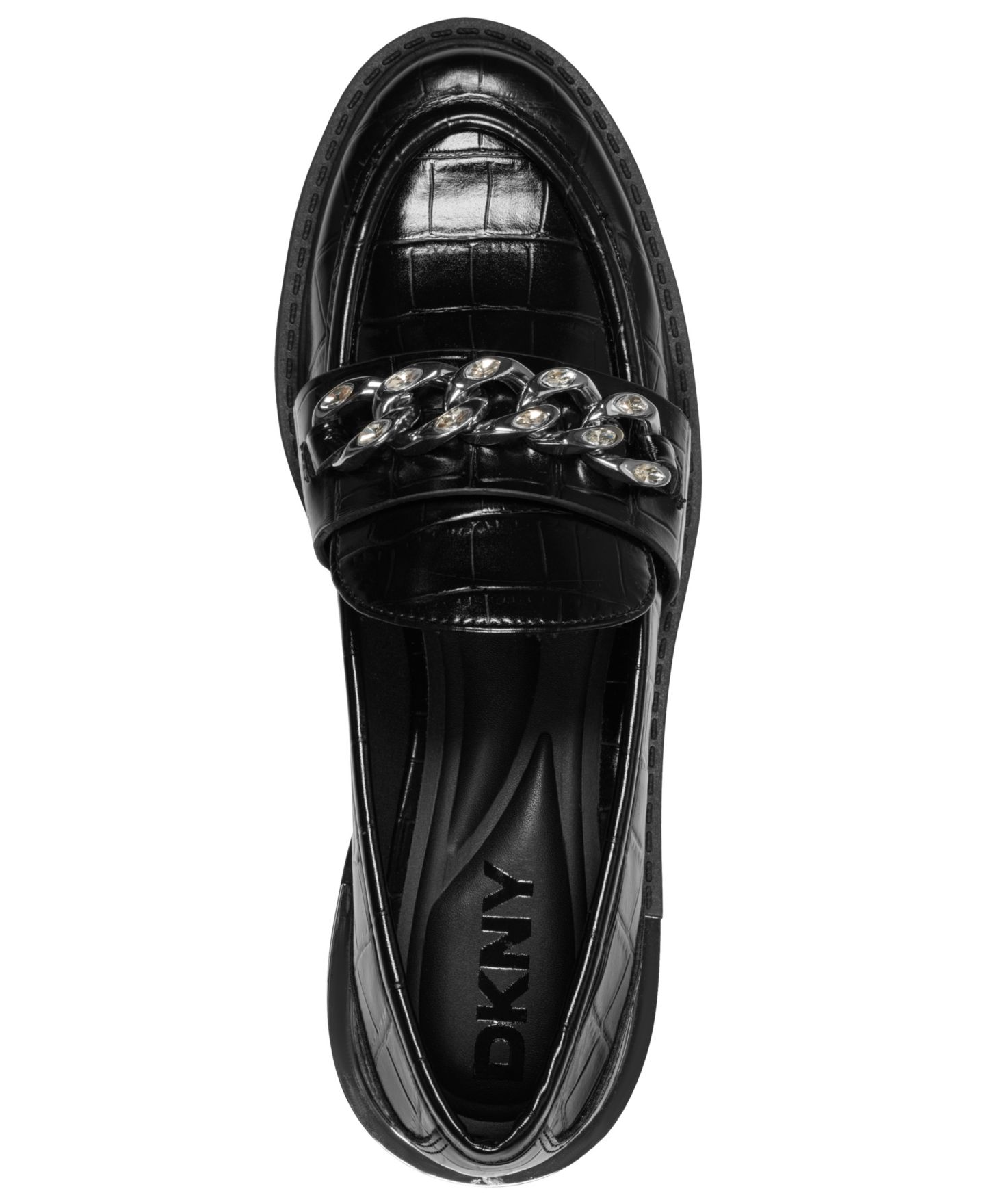 Женские туфли DKNY Ryleigh Stone Slip-On, цвет: Чёрный — фото 4