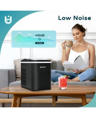 26.5 lbs/24H Nugget Countertop Ice Maker in Black with Auto-Cleaning and 1.5 lbs Ice Storage Capacity