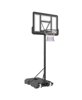 4 .10ft Adjustable Height Basketball Hoop Portable Backboard System 44inch with Wheels and Fillable Base