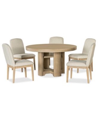 Marcel 6-Pc. Dining Set ( Round Table & 5 Side Chairs)