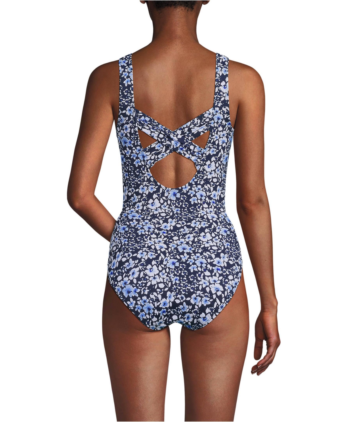 Lands' End Women's SlenderSuit Carmela One Piece Swimsuit