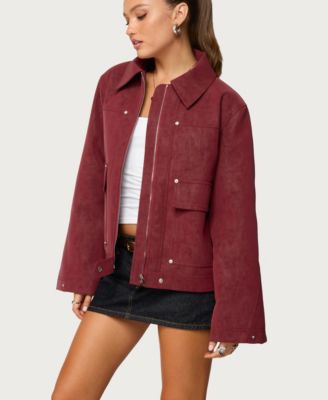 Women's Annabelle Oversized Faux Suede Jacket