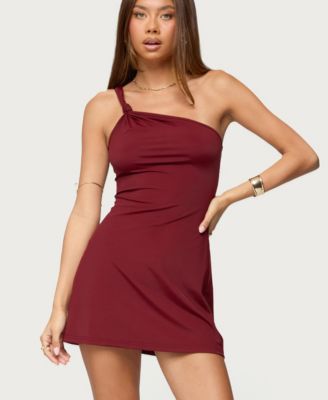 Women's Saffey Knotted One Shoulder Mini Dress