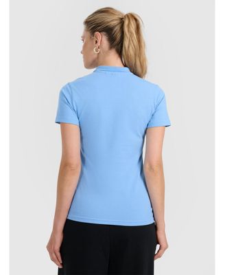 Women's slim polo shirt - navy blue