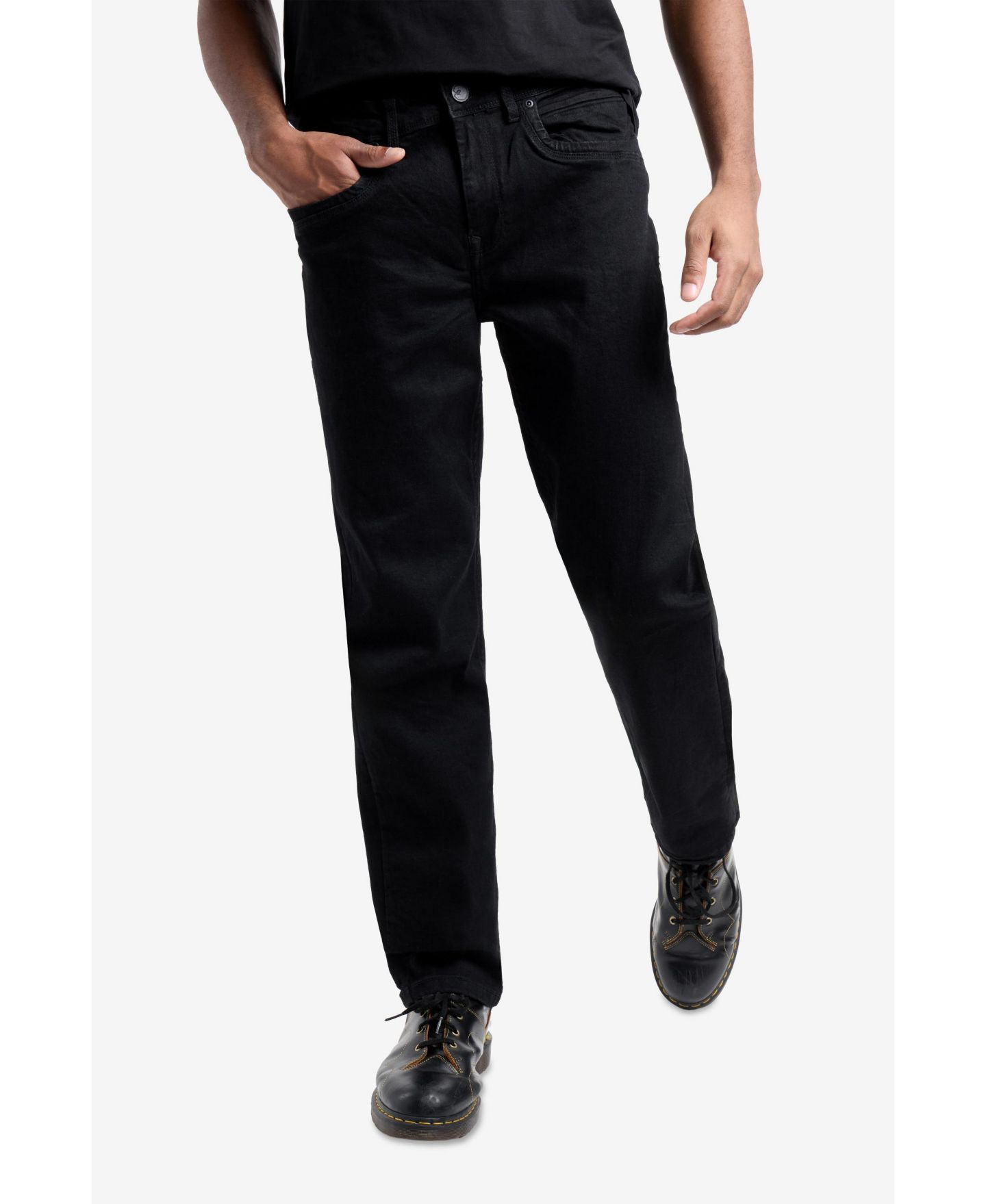 Мужские джинсы XRAY Super Soft Relaxed Slim Fit, цвет: Угольно-чёрный — фото 5