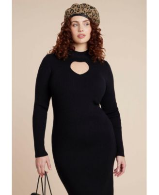 Women's Heart Cutout Midi Dress