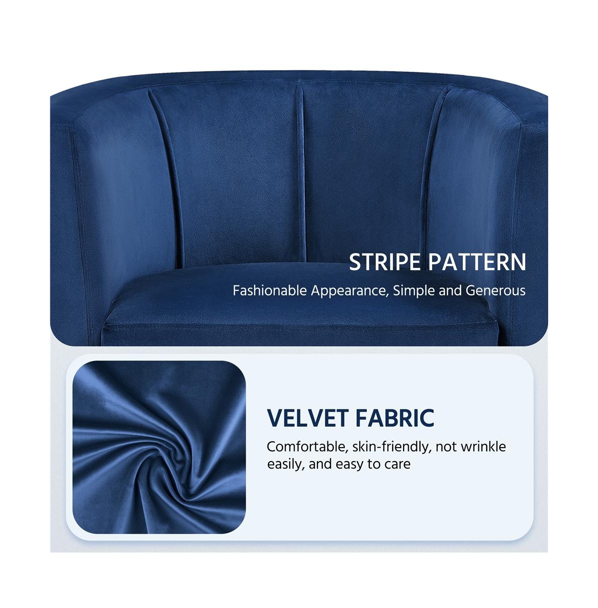 Yaheetech Yaheetch Barrel-shaped Upholstered Accent Arm Chair Olive Green