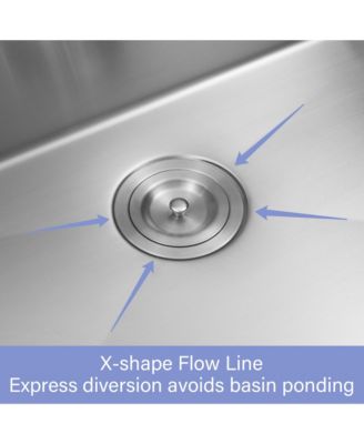 24x21x10 Inch Farmhouse Kitchen Sink 16 Gauge T304 Stainless Steel Apron Front Single Bowl